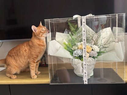 黃綠搭系香薰蠟燭花束 Romeo and Juliet