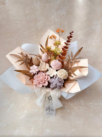 溫柔裸系香薰蠟燭花束 By your side