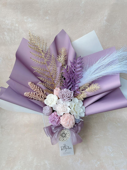 神秘紫系香薰蠟燭花束 Dream of you