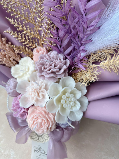 神秘紫系香薰蠟燭花束 Dream of you