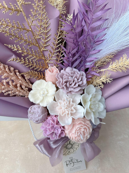 神秘紫系香薰蠟燭花束 Dream of you