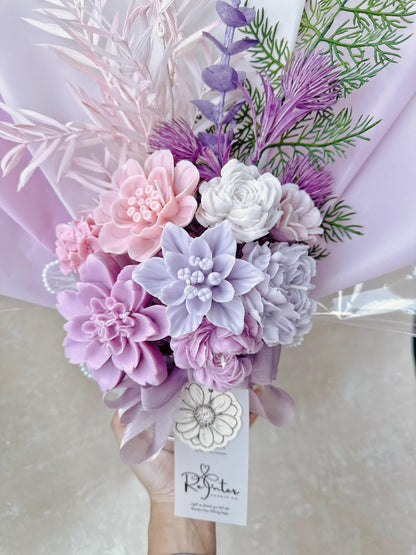 神秘紫系香薰蠟燭花束 Dream of you