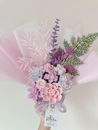 神秘紫系香薰蠟燭花束 Dream of you