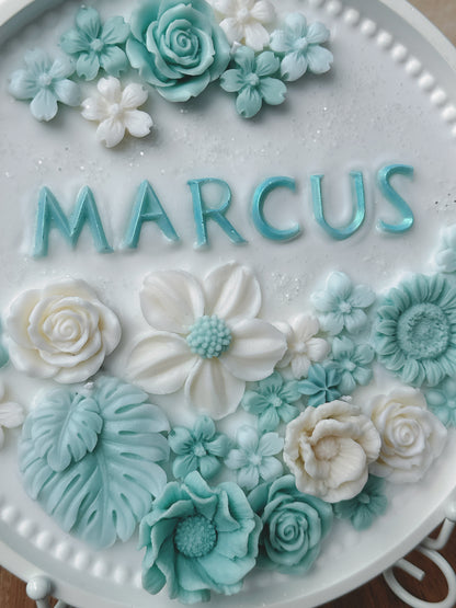 香薰蠟燭蛋糕 - 淺綠白