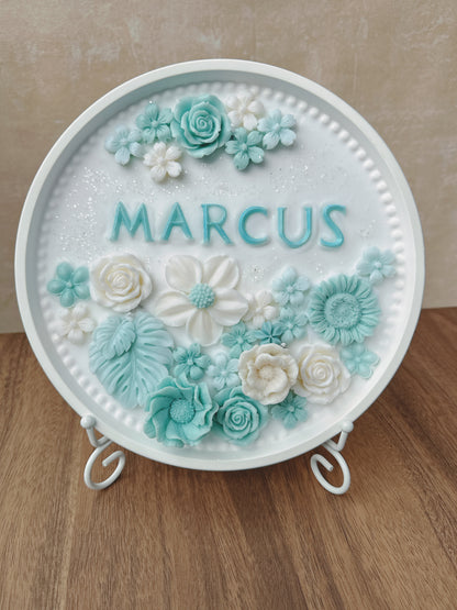 香薰蠟燭蛋糕 - 淺綠白