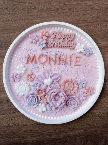 香薰蠟燭生日蛋糕 - 閃耀粉紫