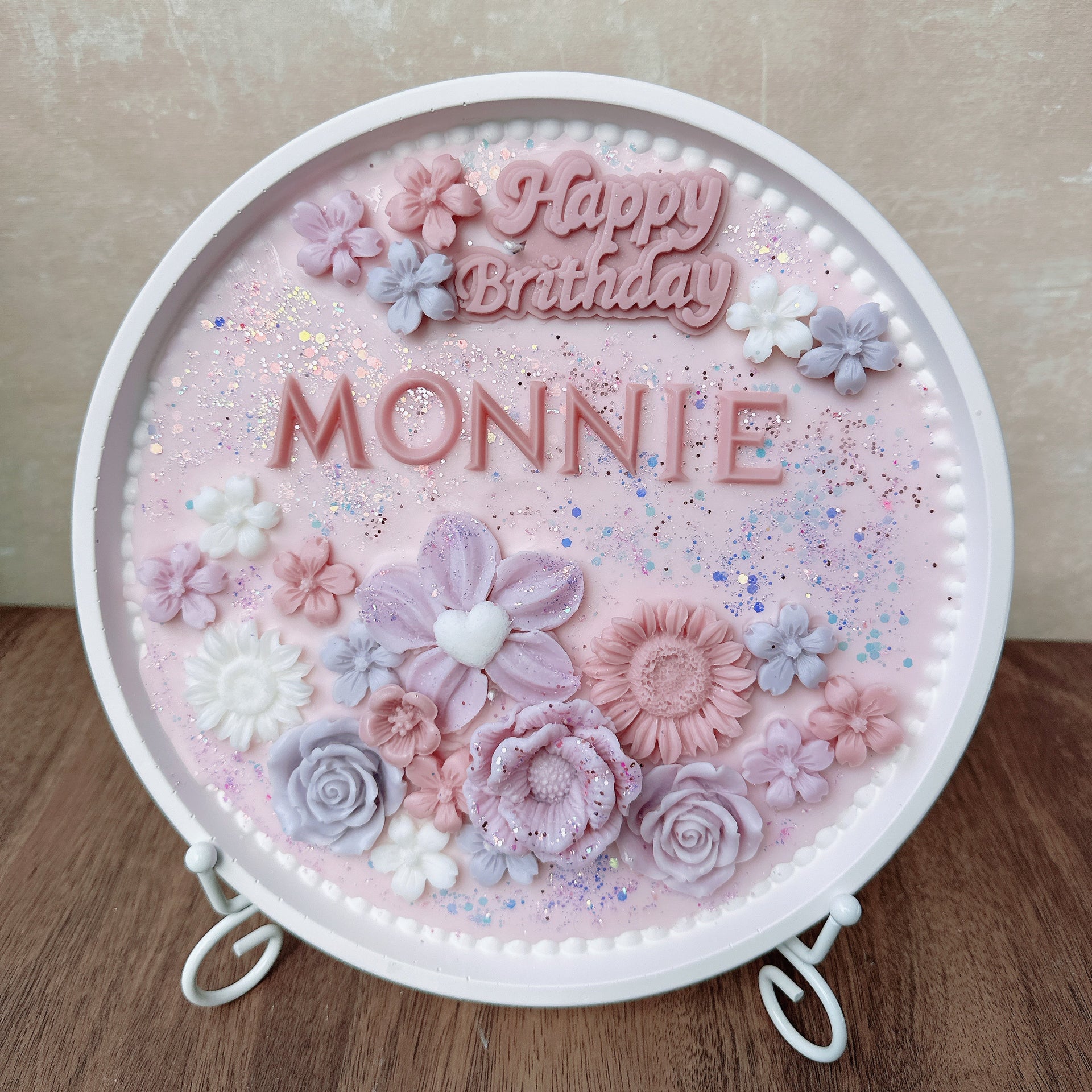 香薰蠟燭生日蛋糕 - 閃耀粉紫