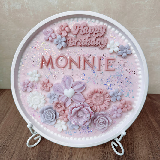 香薰蠟燭生日蛋糕 - 閃耀粉紫