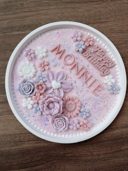 香薰蠟燭生日蛋糕 - 閃耀粉紫