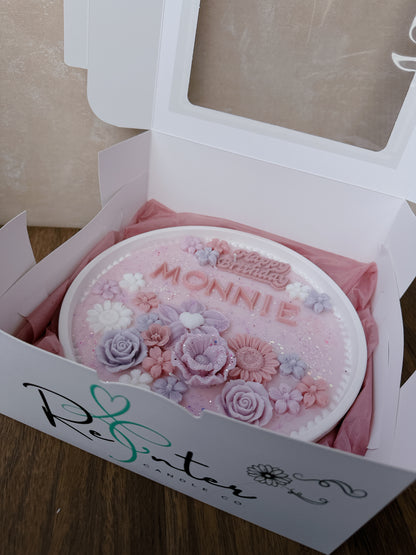 香薰蠟燭生日蛋糕 - 閃耀粉紫
