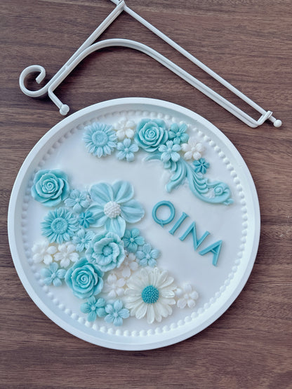 香薰蠟燭蛋糕 - 天空藍白