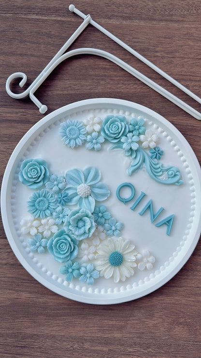 香薰蠟燭蛋糕 - 天空藍白