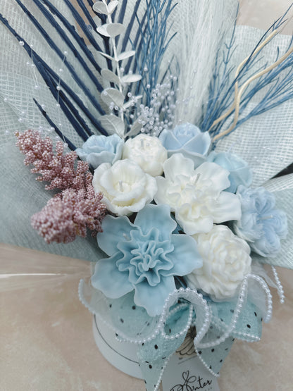 藍白系香薰蠟燭花束 Maldive holiday