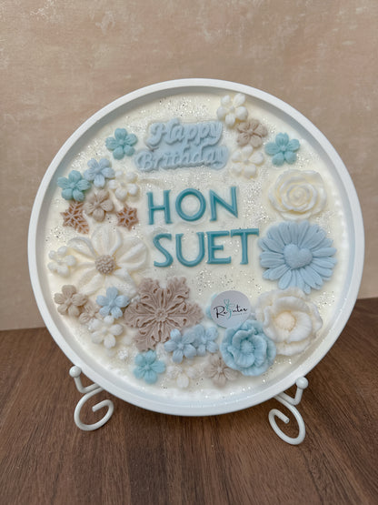 香薰蠟燭生日蛋糕 - 白雪主題