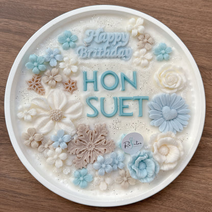 香薰蠟燭生日蛋糕 - 白雪主題