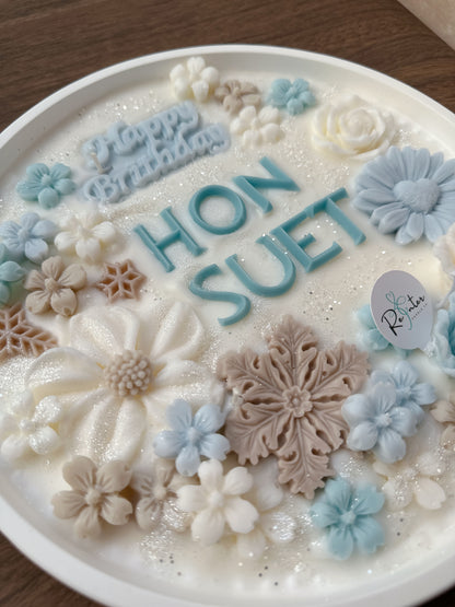 香薰蠟燭生日蛋糕 - 白雪主題