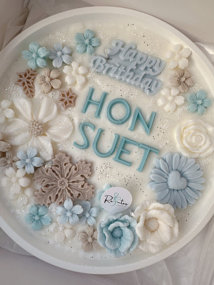 香薰蠟燭生日蛋糕 - 白雪主題