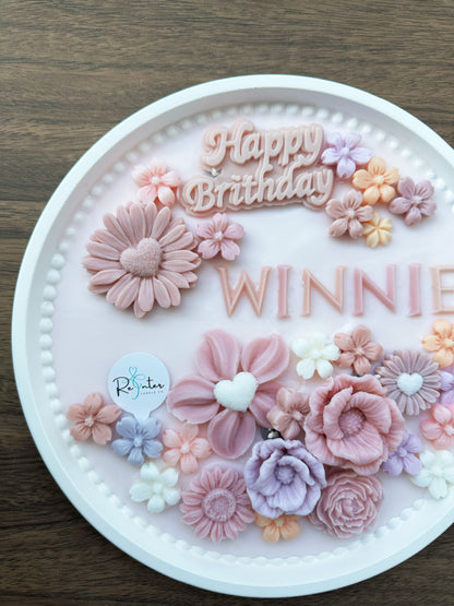 香薰蠟燭生日蛋糕 - 裸粉