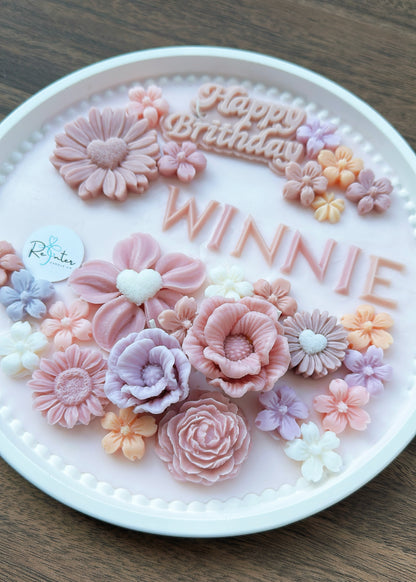 香薰蠟燭生日蛋糕 - 裸粉