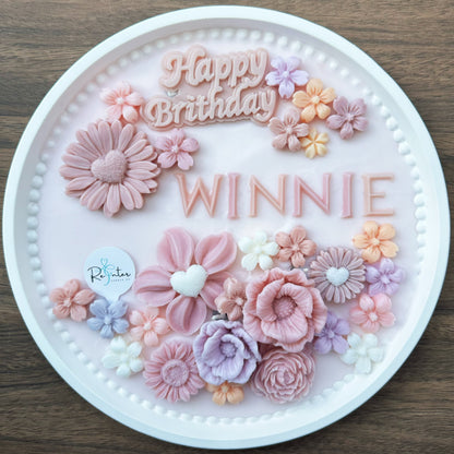 香薰蠟燭生日蛋糕 - 裸粉