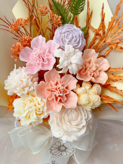 陽光橙系香薰蠟燭花束 Love the way you are