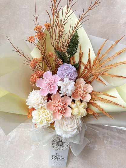 陽光橙系香薰蠟燭花束 Love the way you are