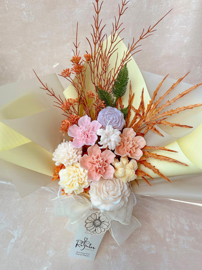 陽光橙系香薰蠟燭花束 Love the way you are