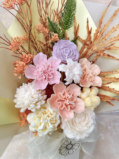 陽光橙系香薰蠟燭花束 Love the way you are