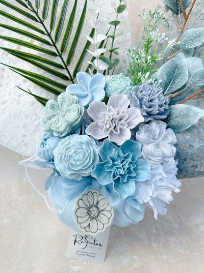 寧靜藍系香薰蠟燭花束 Maldive holiday