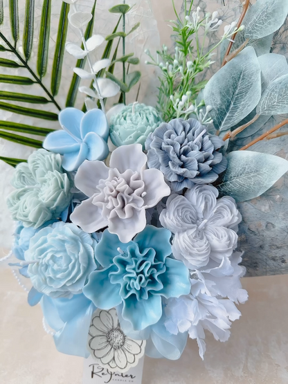 寧靜藍系香薰蠟燭花束 Maldive holiday