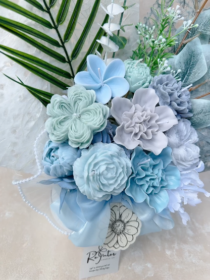 寧靜藍系香薰蠟燭花束 Maldive holiday