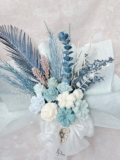 寧靜藍系香薰蠟燭花束 Maldive holiday