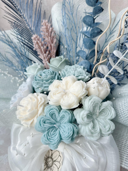 寧靜藍系香薰蠟燭花束 Maldive holiday