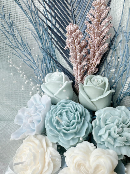 寧靜藍系香薰蠟燭花束 Maldive holiday