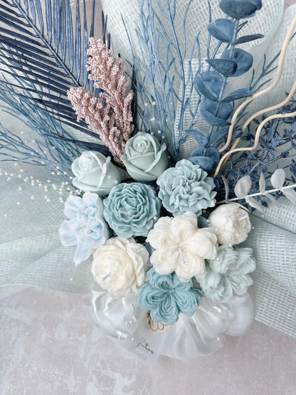 寧靜藍系香薰蠟燭花束 Maldive holiday