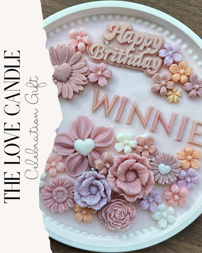 香薰蠟燭生日蛋糕 - 裸粉