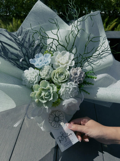 自然綠系香薰蠟燭花束 Romeo and Juliet