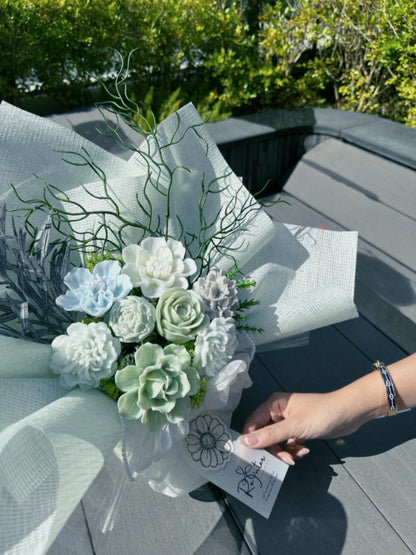 自然綠系香薰蠟燭花束 Romeo and Juliet