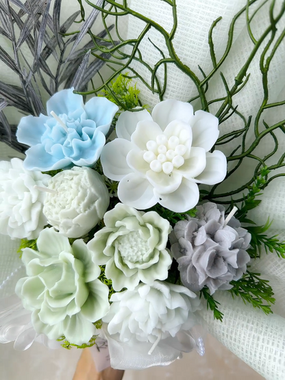 自然綠系香薰蠟燭花束 Romeo and Juliet