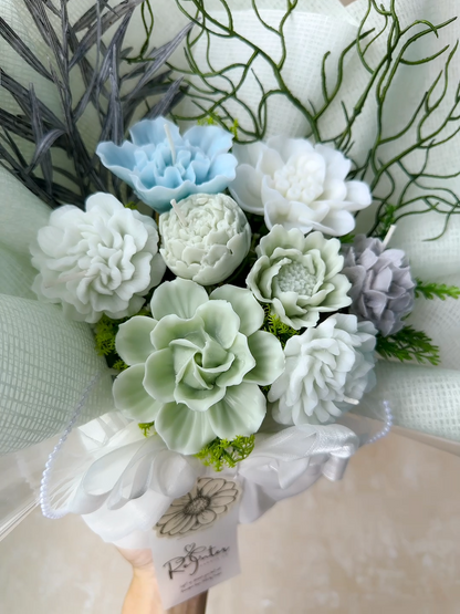 自然綠系香薰蠟燭花束 Romeo and Juliet