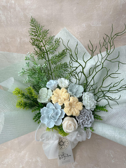 自然綠系香薰蠟燭花束 Romeo and Juliet