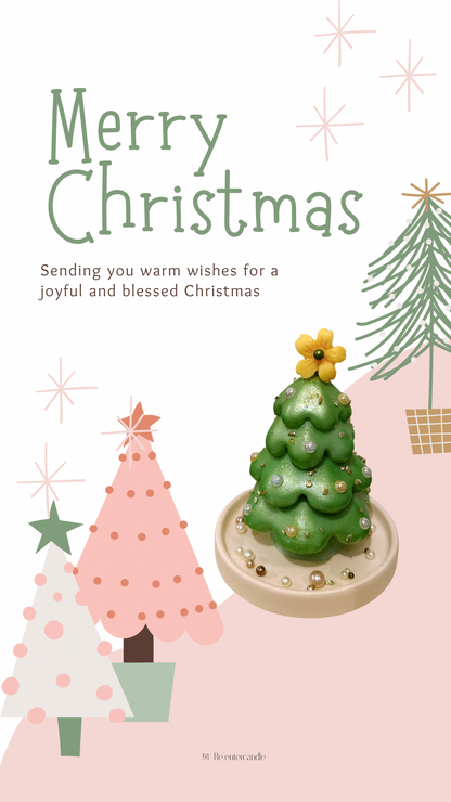 限定🎄閃爍幸運香薰蠟燭聖誕樹